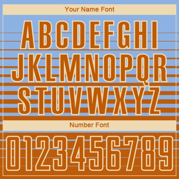 Custom Light Blue Bay Orange-Cream Gradient Pinstripe Sublimation Soccer Uniform Jersey