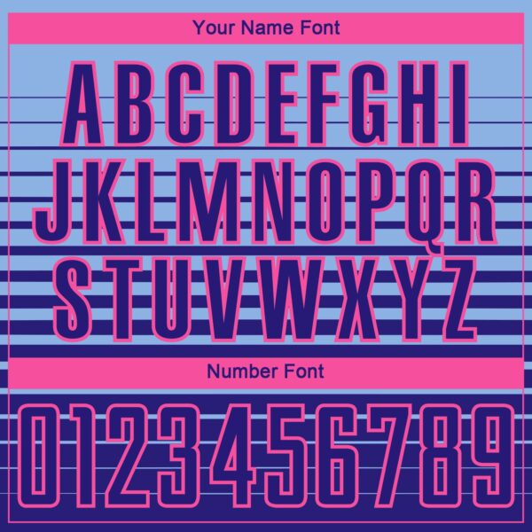 Custom Light Blue Dark Purple-Pink Gradient Pinstripe Sublimation Soccer Uniform Jersey