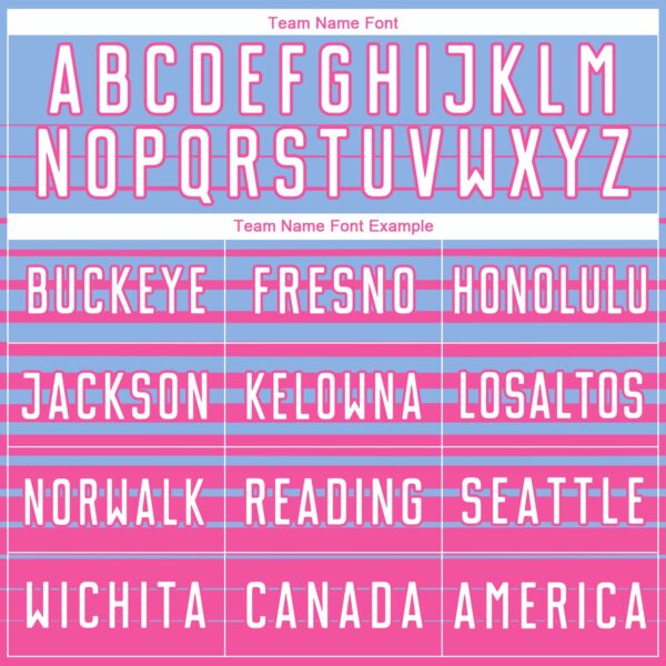 Custom Light Blue White-Pink Gradient Pinstripe Sublimation Soccer Uniform Jersey