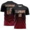 Custom Black Vintage USA Flag Cream-Crimson Gradient Pinstripe Sublimation Soccer Uniform Jersey