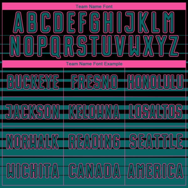 Custom Black Teal-Pink Gradient Pinstripe Sublimation Soccer Uniform Jersey