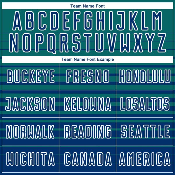 Custom Teal US Navy Blue-White Gradient Pinstripe Sublimation Soccer Uniform Jersey