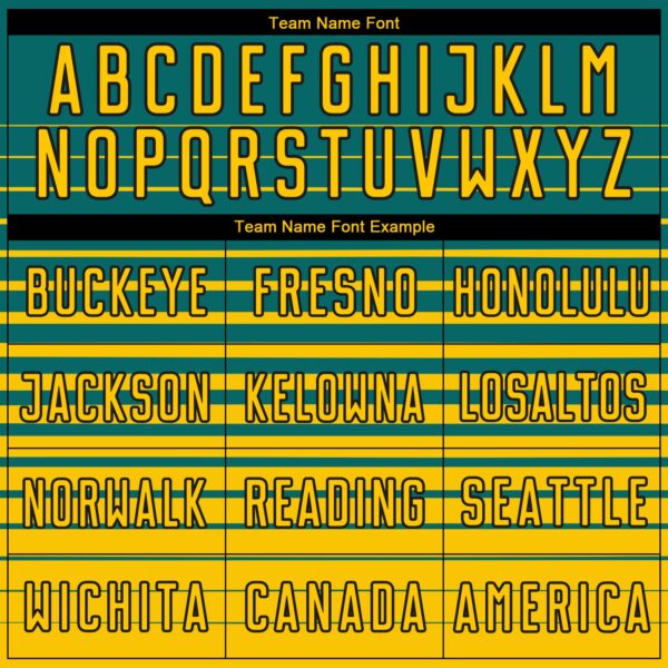 Custom Teal Yellow-Black Gradient Pinstripe Sublimation Soccer Uniform Jersey