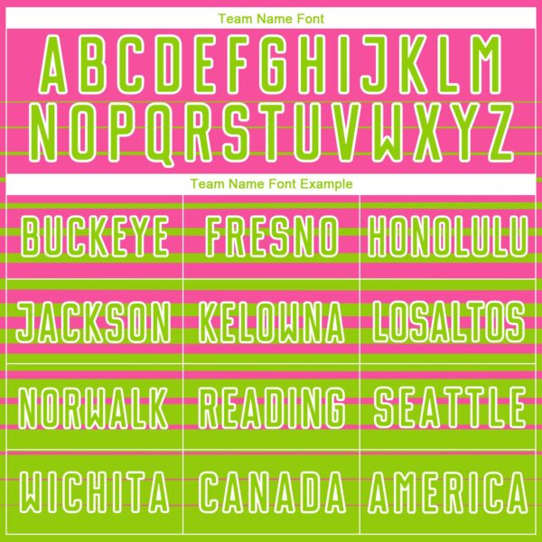 Custom Pink Neon Green-White Gradient Pinstripe Sublimation Soccer Uniform Jersey