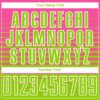 Custom Pink Neon Green-White Gradient Pinstripe Sublimation Soccer Uniform Jersey