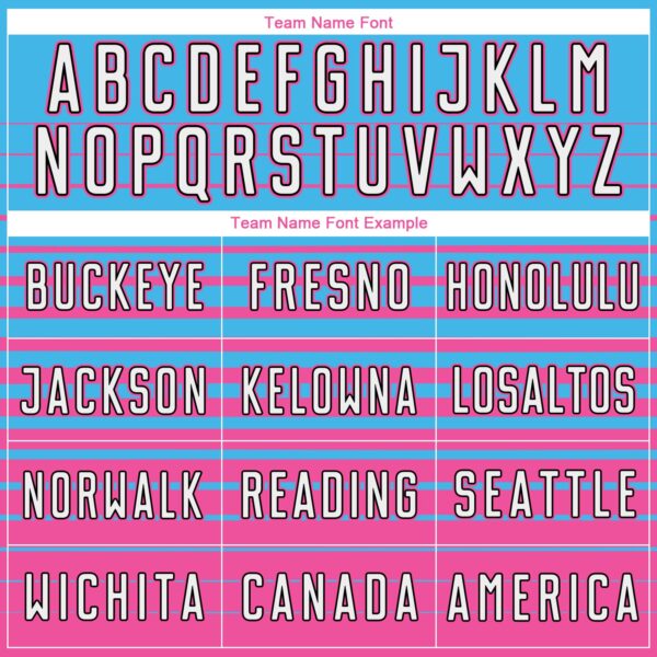 Custom Sky Blue White Pink-Black Gradient Pinstripe Sublimation Soccer Uniform Jersey