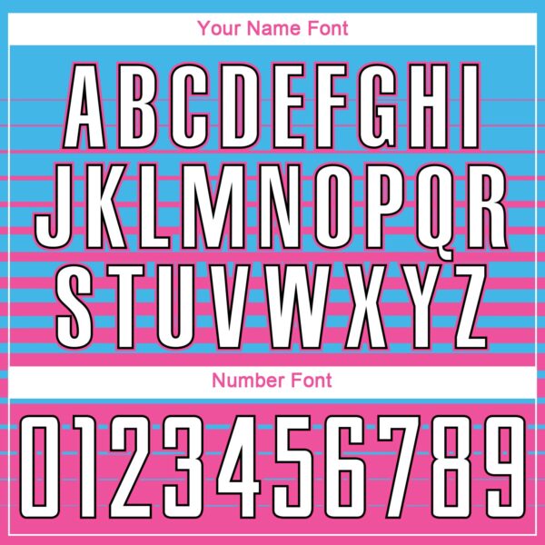 Custom Sky Blue White Pink-Black Gradient Pinstripe Sublimation Soccer Uniform Jersey