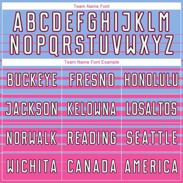 Custom Light Blue White Pink-Black Gradient Pinstripe Sublimation Soccer Uniform Jersey