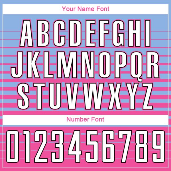 Custom Light Blue White Pink-Black Gradient Pinstripe Sublimation Soccer Uniform Jersey