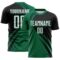 Custom Kelly Green White-Black Diagonal Streamline Color Block Swirl Curve Lines Sublimation Soccer Uniform Jersey