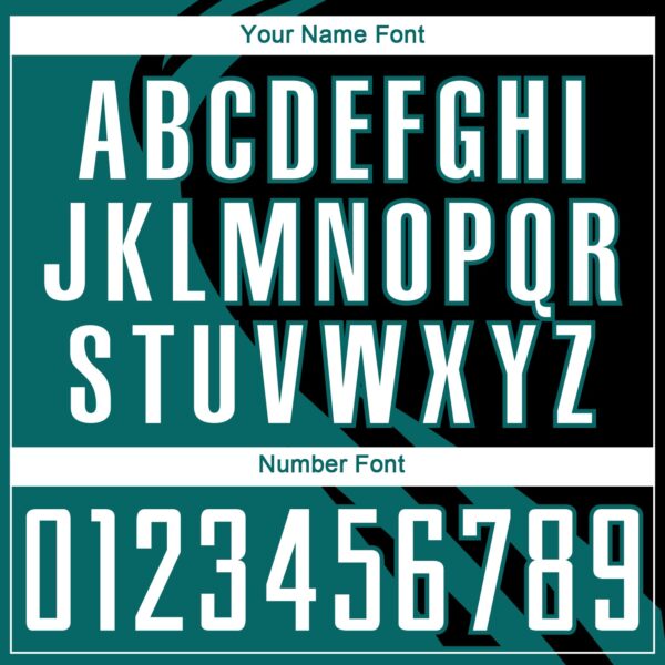 Custom Teal White-Black Diagonal Streamline Color Block Swirl Curve Lines Sublimation Soccer Uniform Jersey