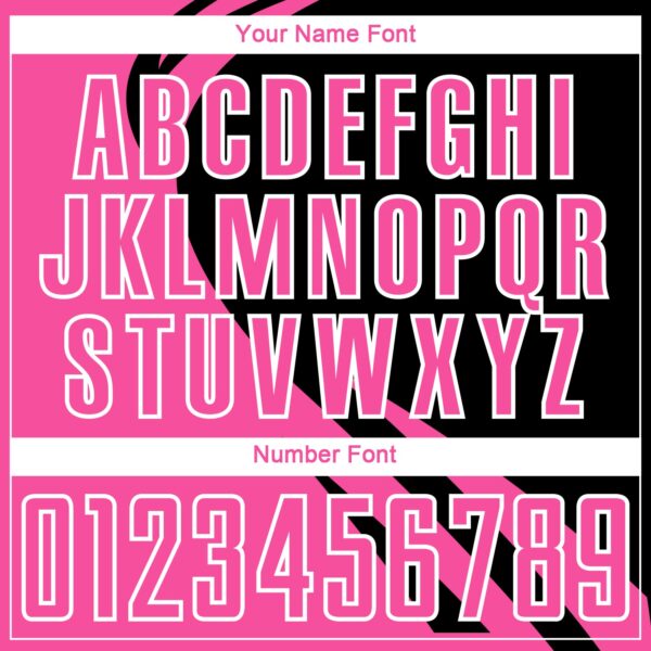 Custom Pink Black-White Diagonal Streamline Color Block Swirl Curve Lines Sublimation Soccer Uniform Jersey