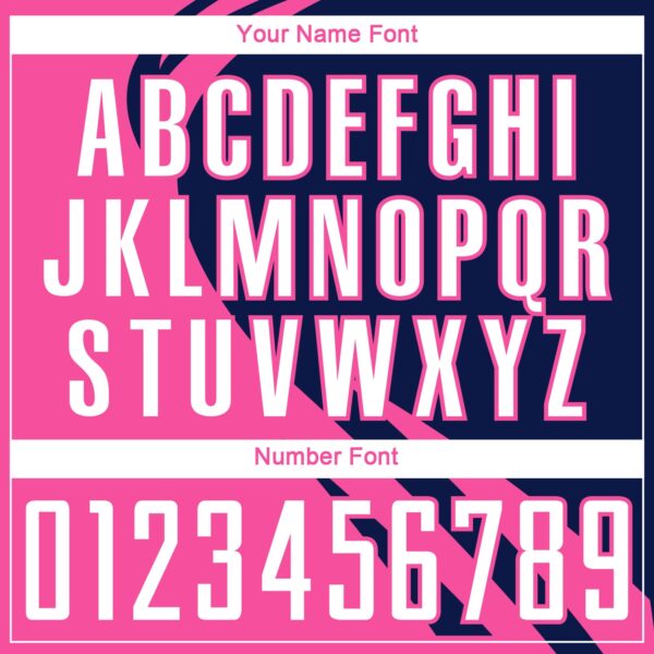 Custom Pink White-Navy Diagonal Streamline Color Block Swirl Curve Lines Sublimation Soccer Uniform Jersey
