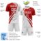 Custom White Navy Diagonal Streamline Color Block Swirl Curve Lines Sublimation Soccer Uniform Jersey