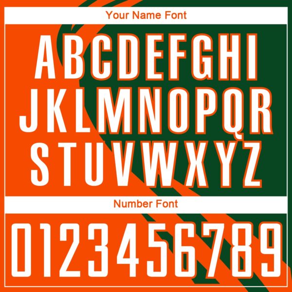 Custom Orange White-Green Diagonal Streamline Color Block Swirl Curve Lines Sublimation Soccer Uniform Jersey