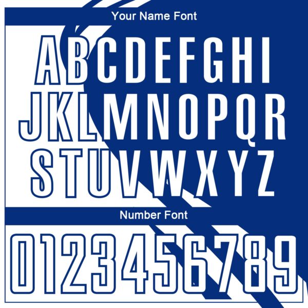 Custom White Royal Diagonal Streamline Color Block Swirl Curve Lines Sublimation Soccer Uniform Jersey