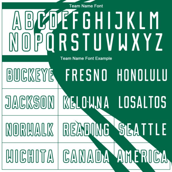 Custom White Kelly Green Diagonal Streamline Color Block Swirl Curve Lines Sublimation Soccer Uniform Jersey