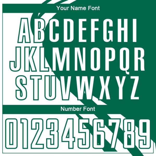 Custom White Kelly Green Diagonal Streamline Color Block Swirl Curve Lines Sublimation Soccer Uniform Jersey