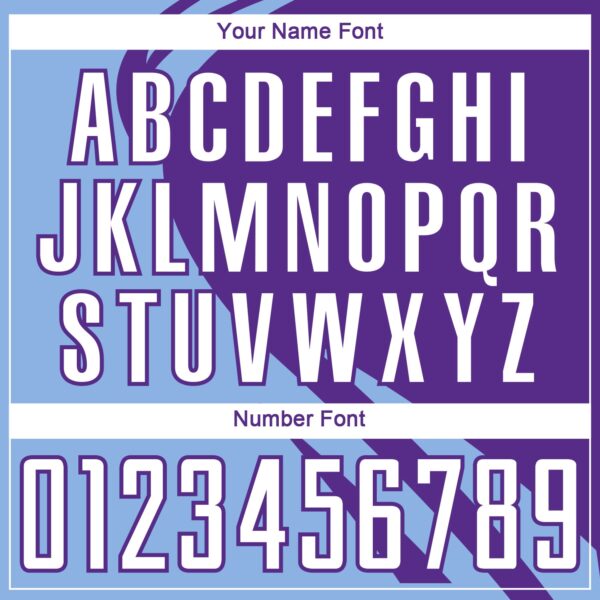 Custom Light Blue White-Purple Diagonal Streamline Color Block Swirl Curve Lines Sublimation Soccer Uniform Jersey