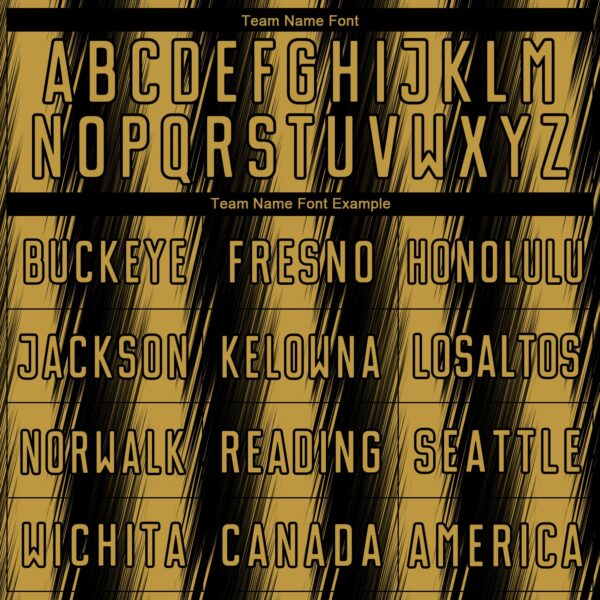 Custom Black Old Gold Vertical Brush Stroke Stripes Sublimation Soccer Uniform Jersey