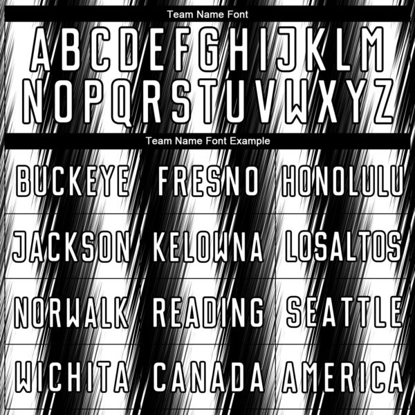 Custom Black White Vertical Brush Stroke Stripes Sublimation Soccer Uniform Jersey