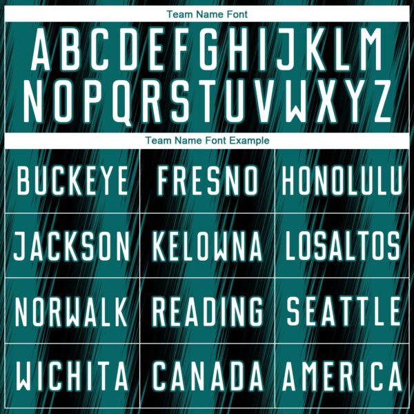 Custom Black White-Teal Vertical Brush Stroke Stripes Sublimation Soccer Uniform Jersey