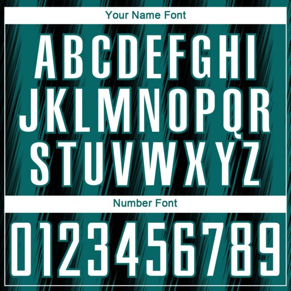 Custom Black White-Teal Vertical Brush Stroke Stripes Sublimation Soccer Uniform Jersey