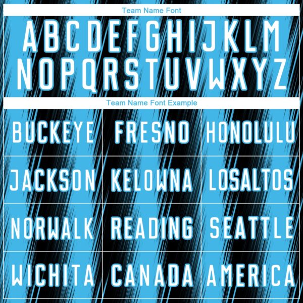 Custom Black White-Sky Blue Vertical Brush Stroke Stripes Sublimation Soccer Uniform Jersey