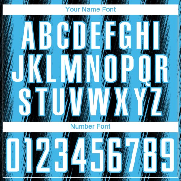 Custom Black White-Sky Blue Vertical Brush Stroke Stripes Sublimation Soccer Uniform Jersey