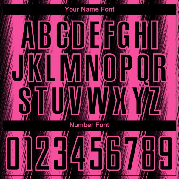 Custom Black Pink Vertical Brush Stroke Stripes Sublimation Soccer Uniform Jersey