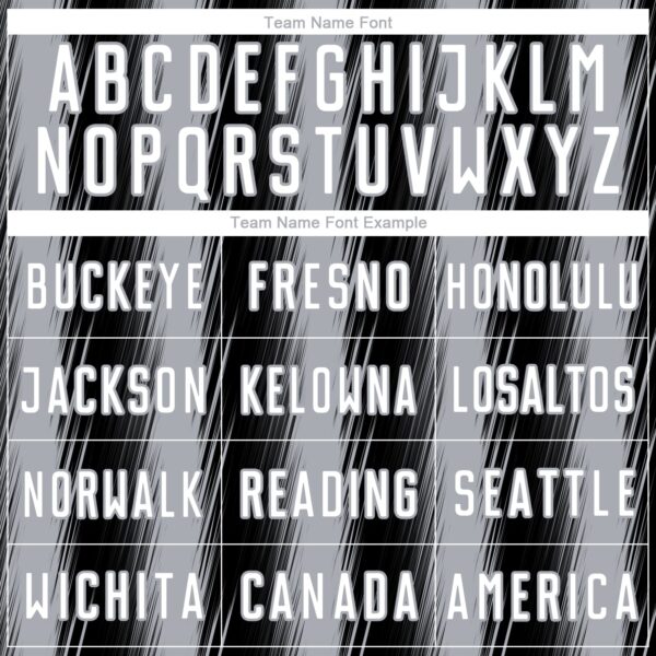 Custom Black White-Gray Vertical Brush Stroke Stripes Sublimation Soccer Uniform Jersey