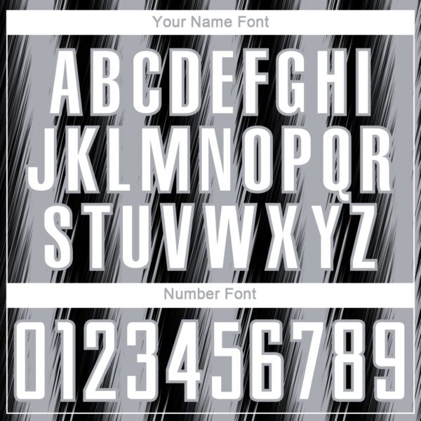 Custom Black White-Gray Vertical Brush Stroke Stripes Sublimation Soccer Uniform Jersey