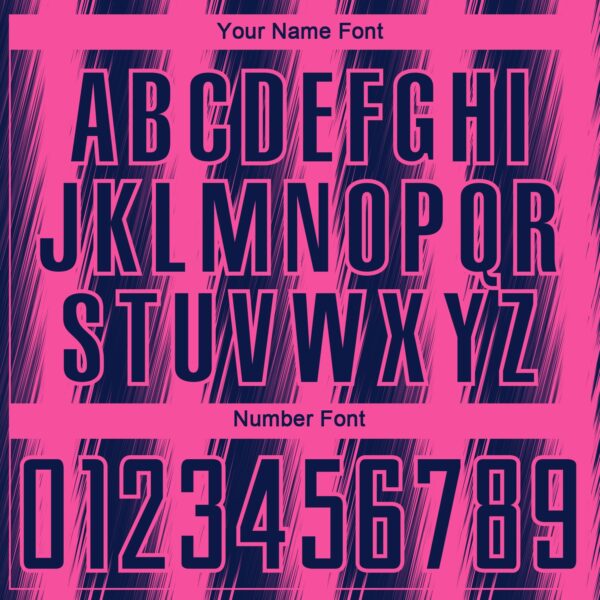 Custom Navy Pink Vertical Brush Stroke Stripes Sublimation Soccer Uniform Jersey