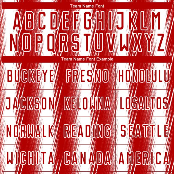 Custom Red White Vertical Brush Stroke Stripes Sublimation Soccer Uniform Jersey