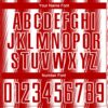 Custom Red White Vertical Brush Stroke Stripes Sublimation Soccer Uniform Jersey