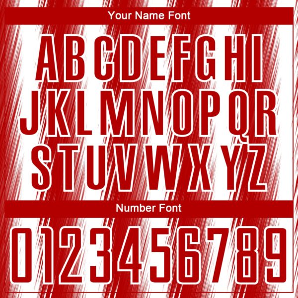 Custom Red White Vertical Brush Stroke Stripes Sublimation Soccer Uniform Jersey