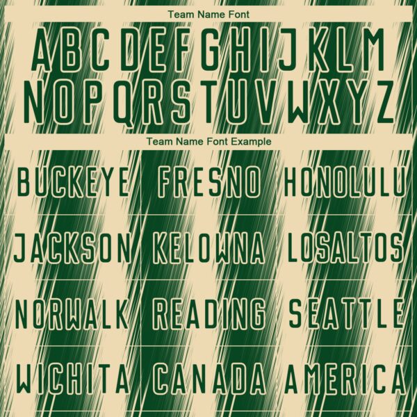 Custom Green Cream Vertical Brush Stroke Stripes Sublimation Soccer Uniform Jersey