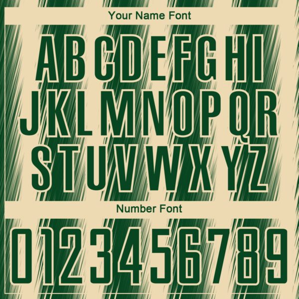 Custom Green Cream Vertical Brush Stroke Stripes Sublimation Soccer Uniform Jersey