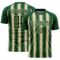 Custom Green Cream Vertical Brush Stroke Stripes Sublimation Soccer Uniform Jersey