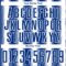 Custom Royal White Vertical Brush Stroke Stripes Sublimation Soccer Uniform Jersey
