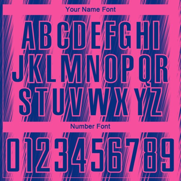 Custom Royal Pink Vertical Brush Stroke Stripes Sublimation Soccer Uniform Jersey