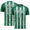 Custom Kelly Green White Vertical Brush Stroke Stripes Sublimation Soccer Uniform Jersey