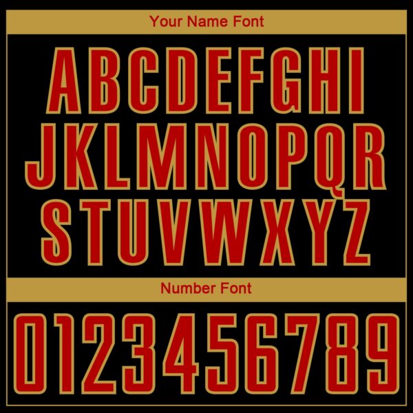 Custom Black Red Old Gold-Steel Gray Gradient Horizontal Stripes Sublimation Soccer Uniform Jersey