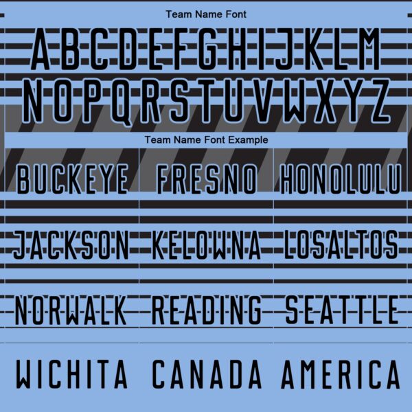 Custom Black Light Blue-Steel Gray Gradient Horizontal Stripes Sublimation Soccer Uniform Jersey