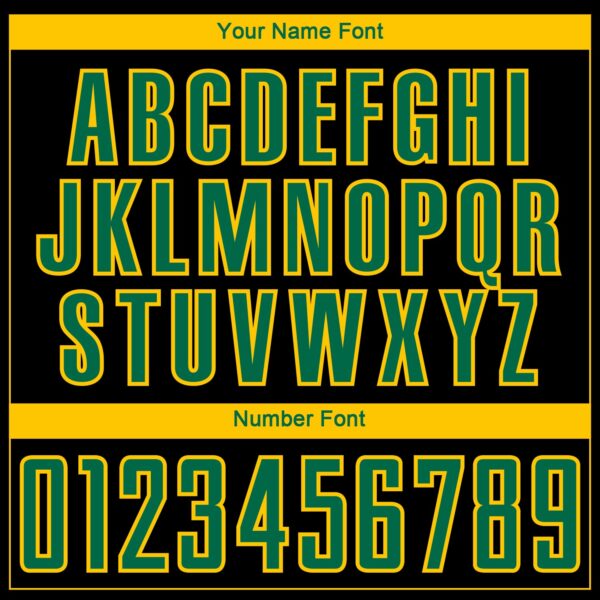 Custom Black Kelly Green Gold-Steel Gray Gradient Horizontal Stripes Sublimation Soccer Uniform Jersey