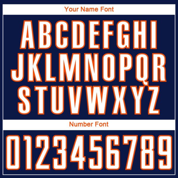 Custom Navy White Orange-Royal Gradient Horizontal Stripes Sublimation Soccer Uniform Jersey