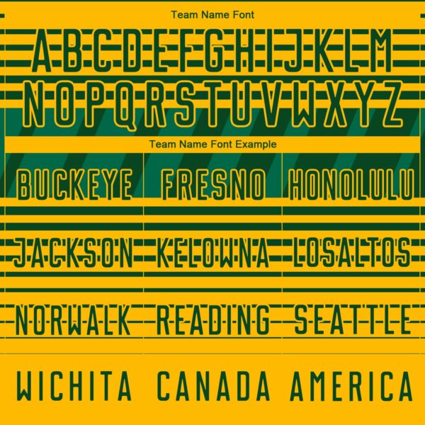 Custom Green Gold-Kelly Green Gradient Horizontal Stripes Sublimation Soccer Uniform Jersey