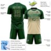 Custom Green Cream-Kelly Green Gradient Horizontal Stripes Sublimation Soccer Uniform Jersey