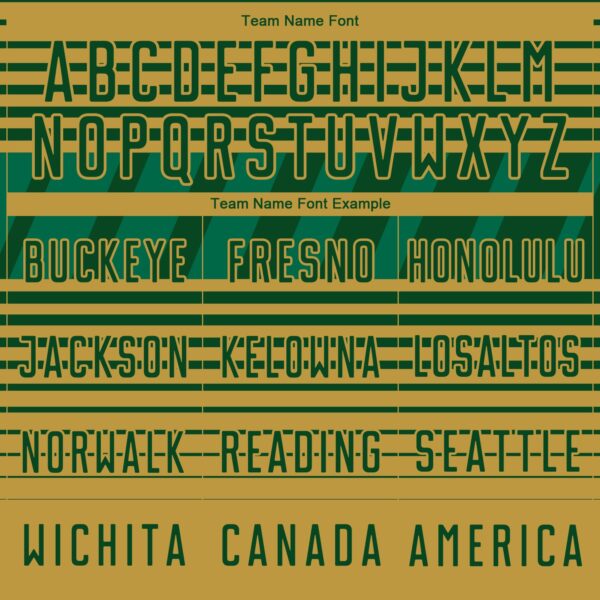 Custom Green Old Gold-Kelly Green Gradient Horizontal Stripes Sublimation Soccer Uniform Jersey