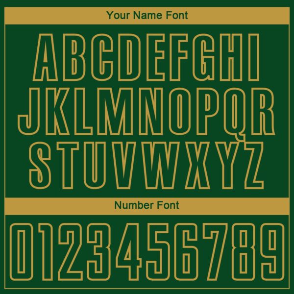 Custom Green Old Gold-Kelly Green Gradient Horizontal Stripes Sublimation Soccer Uniform Jersey